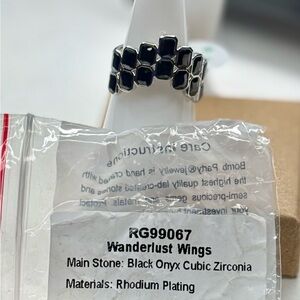 Wanderlust Wings Black Onyx Ring